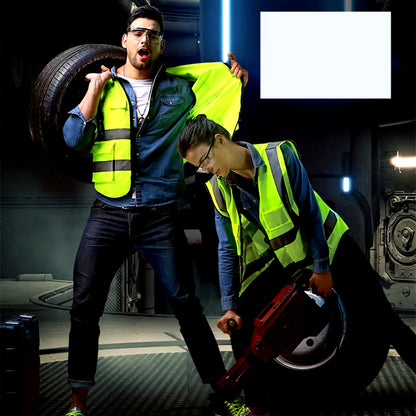 High Visibility Reflective Vest Working Clothes Motorcycle Cycling Sports Outdoor Reflective Safety Clothing Reflective Jacket